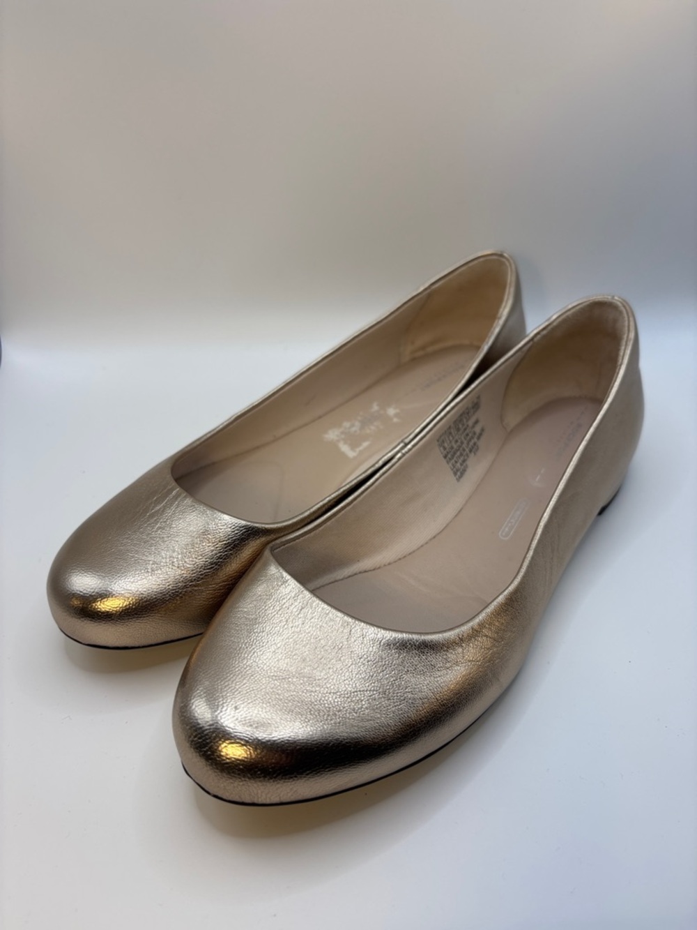 Rockport Metallic Champagne Gold Ballet Flats